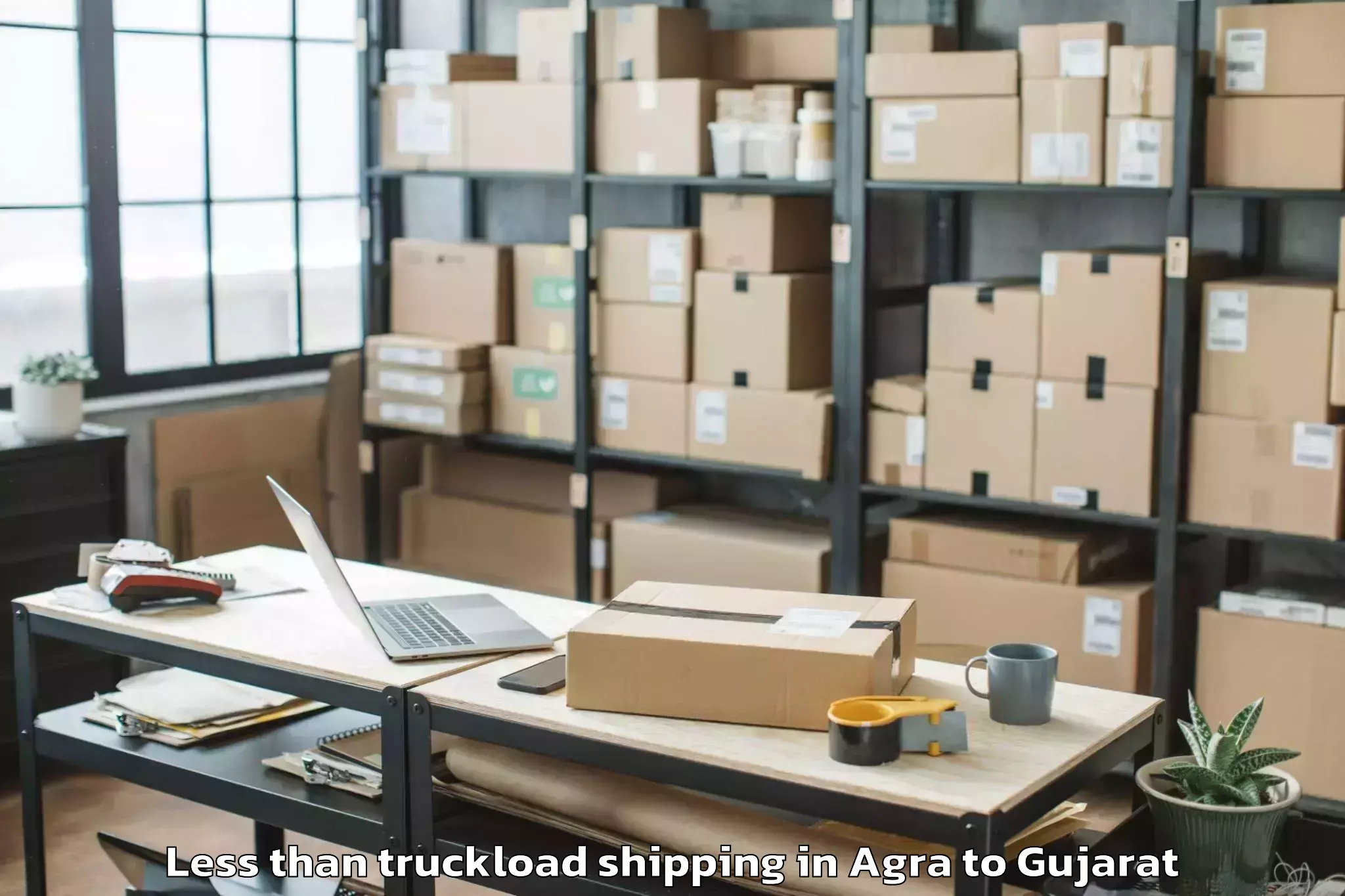 Book Agra to Kanodar Less Than Truckload Shipping Online